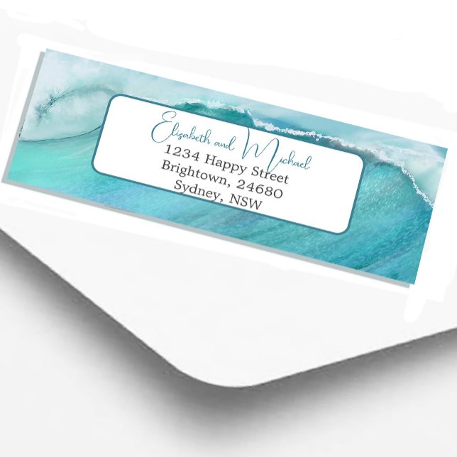 Ocean Wave Scene Blue Modern Chic  (Creator Uploaded)