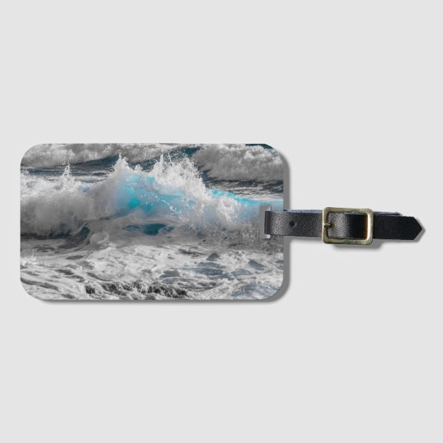 Ocean Wave Sea Crest Nature Luggage Tag (Front Horizontal)