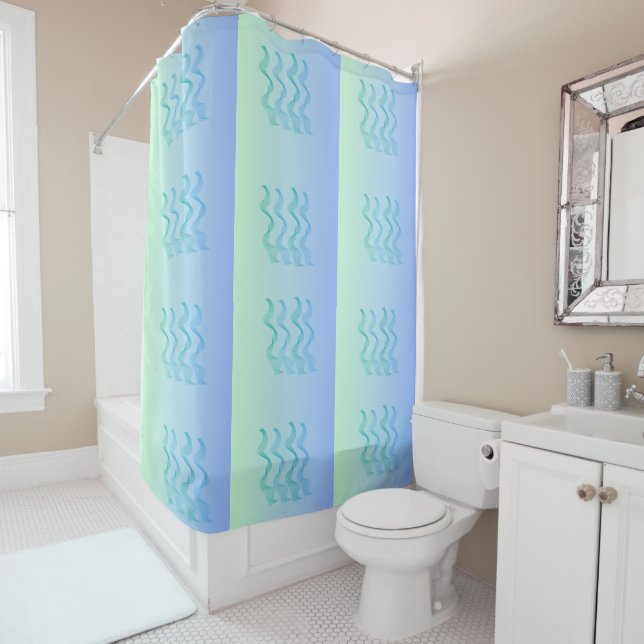 Ocean Wave Serenity Curtain (In Situ)