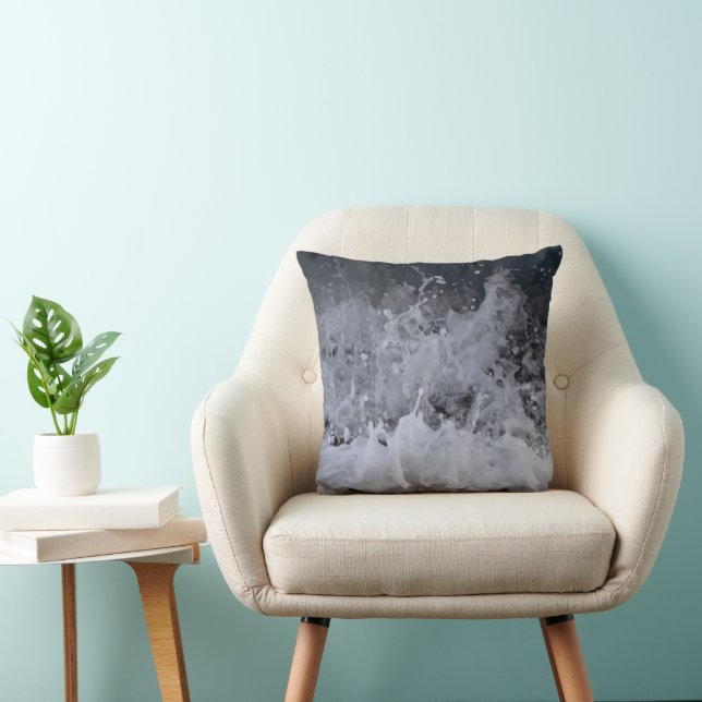 Ocean Wave Splash Closeup 2 Cushion (Chair)