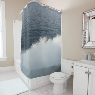 Ocean Wave Spray from Ferry to Capri 1 Shower Curtain