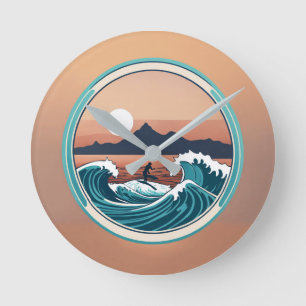Ocean wave Wall Clock