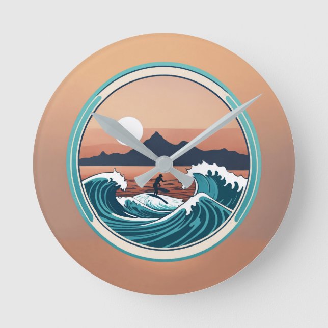 Ocean wave Wall Clock (Front)