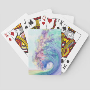 Ocean Wave Watercolor Playing Cards