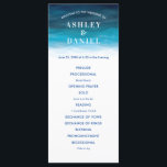 Ocean Wave Watercolor Wedding Program for Ceremony Programme<br><div class="desc">Modern. Elegant. This stationary suite uses clean lines,  classic typefaces,  and a blue waves watercolor painting to create an elegant look for your special day. It is fully customisable. To add or remove sections,  change colour of text/background,  or adjust spacing,  click "customise further." Matching items available.</div>