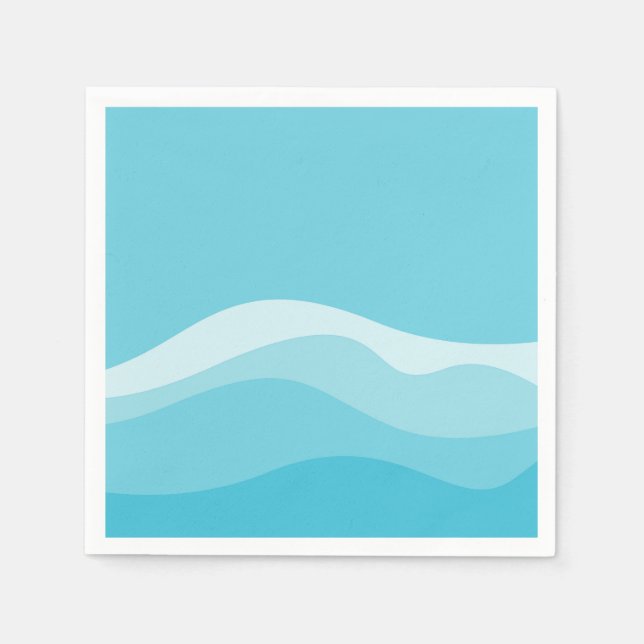 Ocean Wave Wedding Collection Napkin (Front)