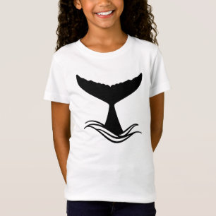 Ocean Wave Whale Tail Silhouette T-Shirt