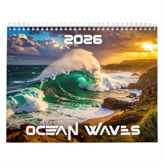 OCEAN WAVES - 2026 -  CALENDAR (Cover)