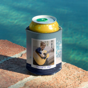 Ocean Waves 40th Birthday Made In USA Elegant Can Cooler