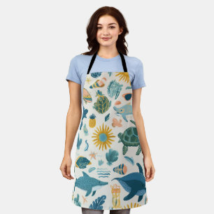 Ocean Waves All-Over Print Apron Gift