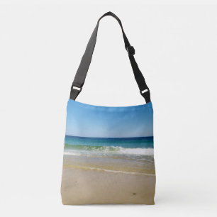 Ocean waves and beach crossbody bag