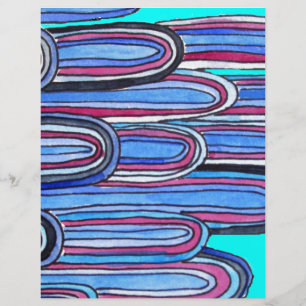 Ocean Waves aqua blue pattern