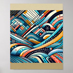 Ocean Waves Art Poster