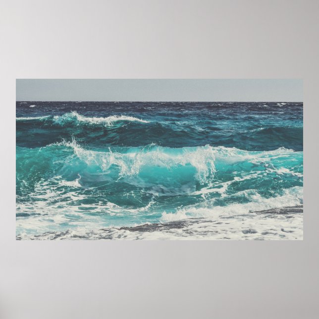 Ocean Waves at the Beach Photo Poster (Front)