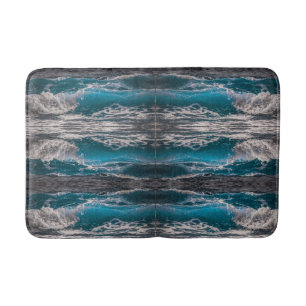 Ocean Waves Bath Mat