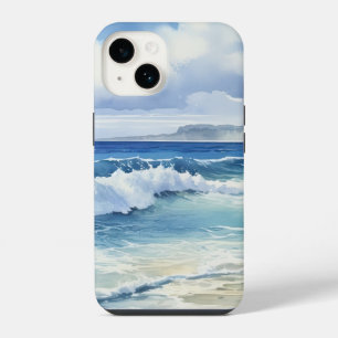 Ocean Waves Beach House Aesthetic iPhone 14 Case