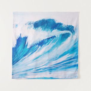 Ocean Waves: Blumarine Watercolor Beauty. Tapestry