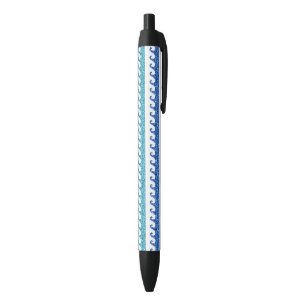 Ocean Waves Bright Blue Surfer Beach Surfing Black Ink Pen