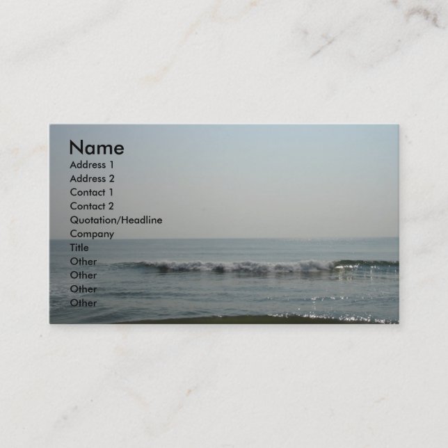 Ocean Waves Business Card (Front)