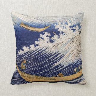 Ocean waves by Katsushika Hokusai Cushion