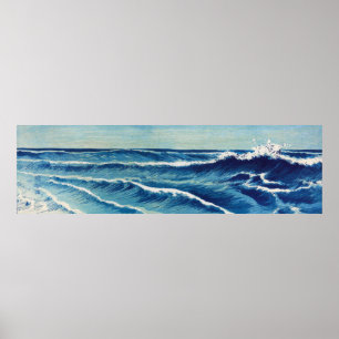 Ocean Waves by Uehara Konen (1878-1940) Poster