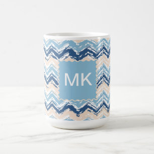 Ocean Waves Chevron Coffee Mug