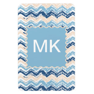 Ocean Waves Chevron Magnet