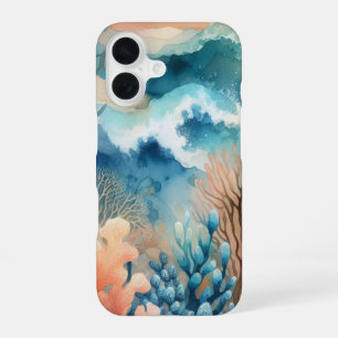 Ocean Waves Coral Sealife  iPhone 16 Case