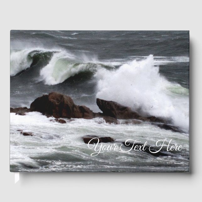 Ocean Waves Crashing Guest Book (Front)