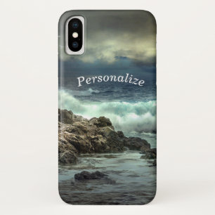 Ocean Waves Crashing into Rock Personalise Case-Mate iPhone Case