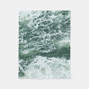 Ocean waves fleece blanket