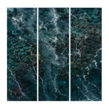 Ocean waves in dark teal, abstract water