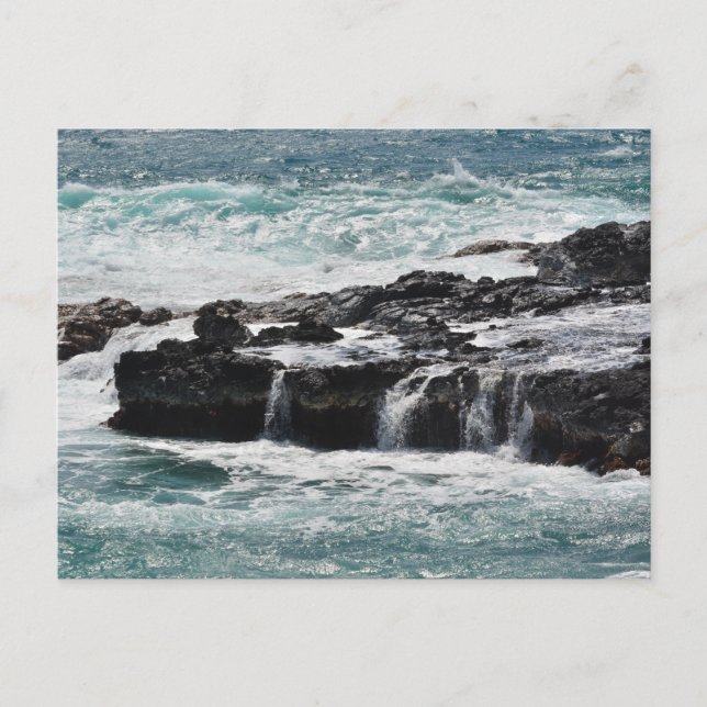 Ocean Waves in Kauai Postcard (Front)