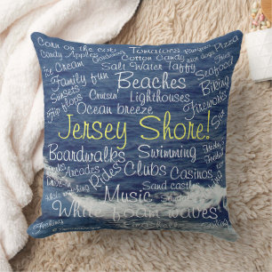 Ocean Waves Jersey Shore Reversible Cushion