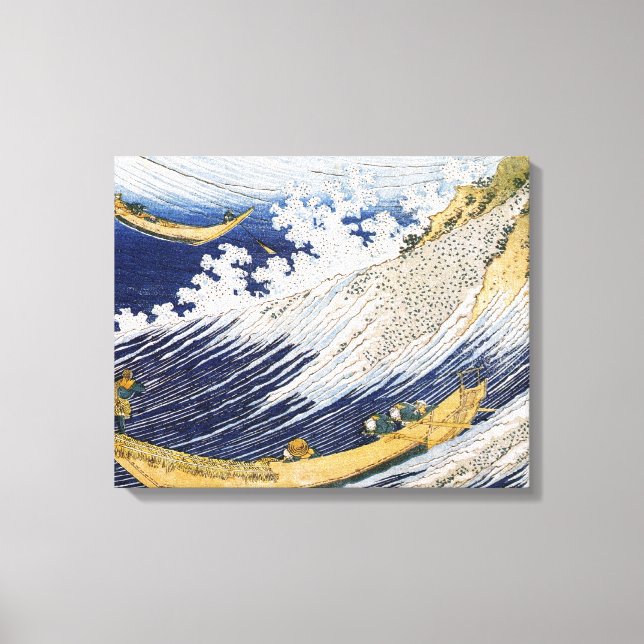 Ocean waves, Katsushika Hokusai Canvas Print (Front)