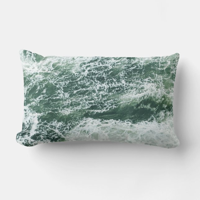 Ocean waves lumbar cushion (Front)