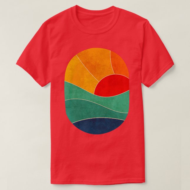 ocean waves minimalist T-Shirt (Design Front)
