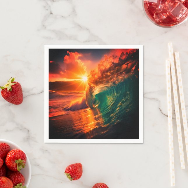 Ocean Waves Napkin (Insitu)