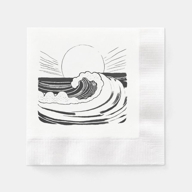 Ocean Waves Napkin (Front)