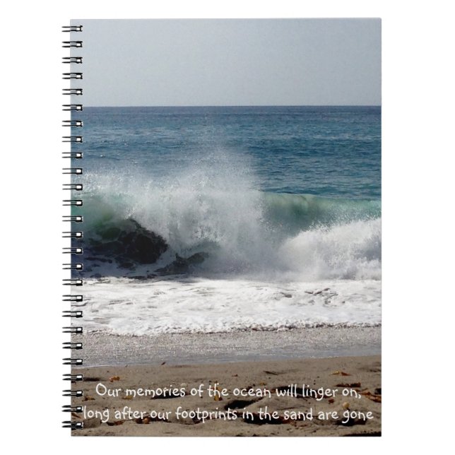 Ocean waves on the beach - Notebook (Front)