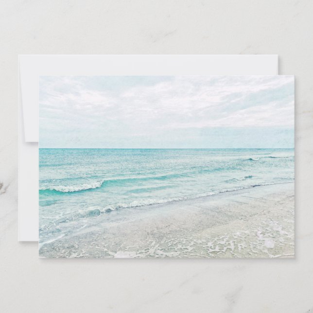 Ocean Waves Painting Aqua Light Blue Watercolor (Front)