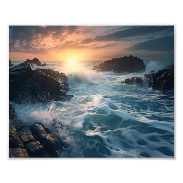Ocean Waves Photo Print (Front)