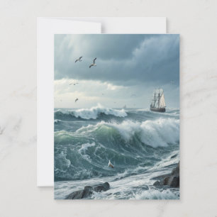Ocean Waves Postcard