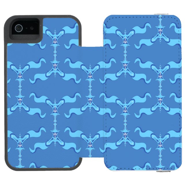 Ocean Waves & Ribbons  Incipio iPhone Wallet Case (Folio Open)