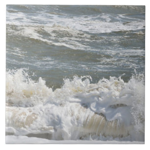 Ocean waves ripples Ceramic Tile