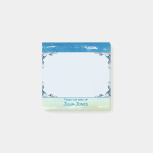 Ocean Waves Seashore Theme From the Desk of Post-it Notes