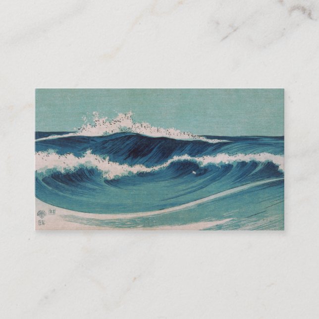Ocean Waves -  Uehara Konen Business Card (Front)