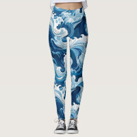 Ocean Waves Water Element Leggings