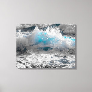 ocean waves wrapped canvas
