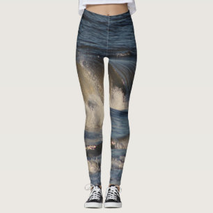 Ocean Waves Yoga Running Exercise Leggings